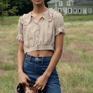 DOEN Sparrow Top, NWT - Cream Seafarer Stripe Size M